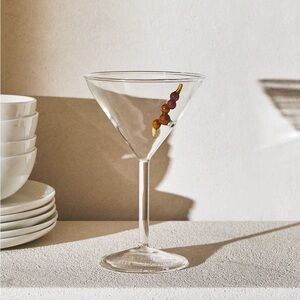 ZARA SOLDOUT rare collection Borosilicate Cocktail Elegant Clear Martini Glass